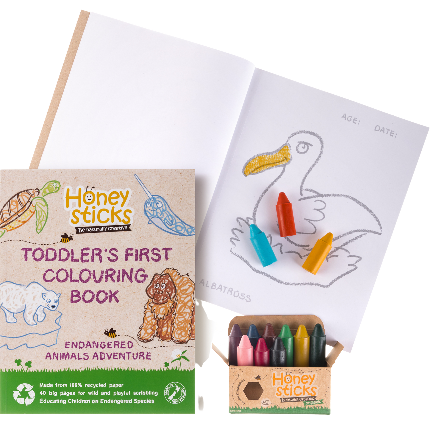 The Creative Kid Colouring Set - Endangered Animals Adventure