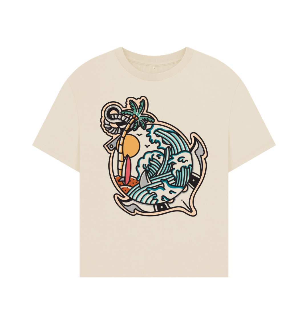 Beach world Oversized Tee - Women’s - Primavera Marketplace - Primavera Marketplace - 79729612