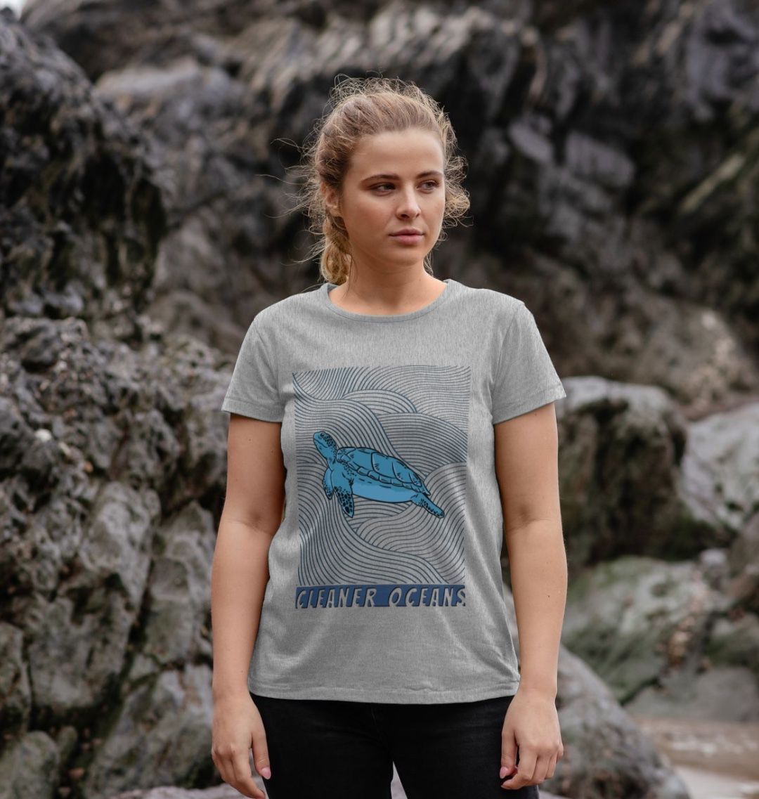 Cleaner Ocean Turtle Tee - Women's - Primavera Marketplace - Primavera Marketplace - 68916684