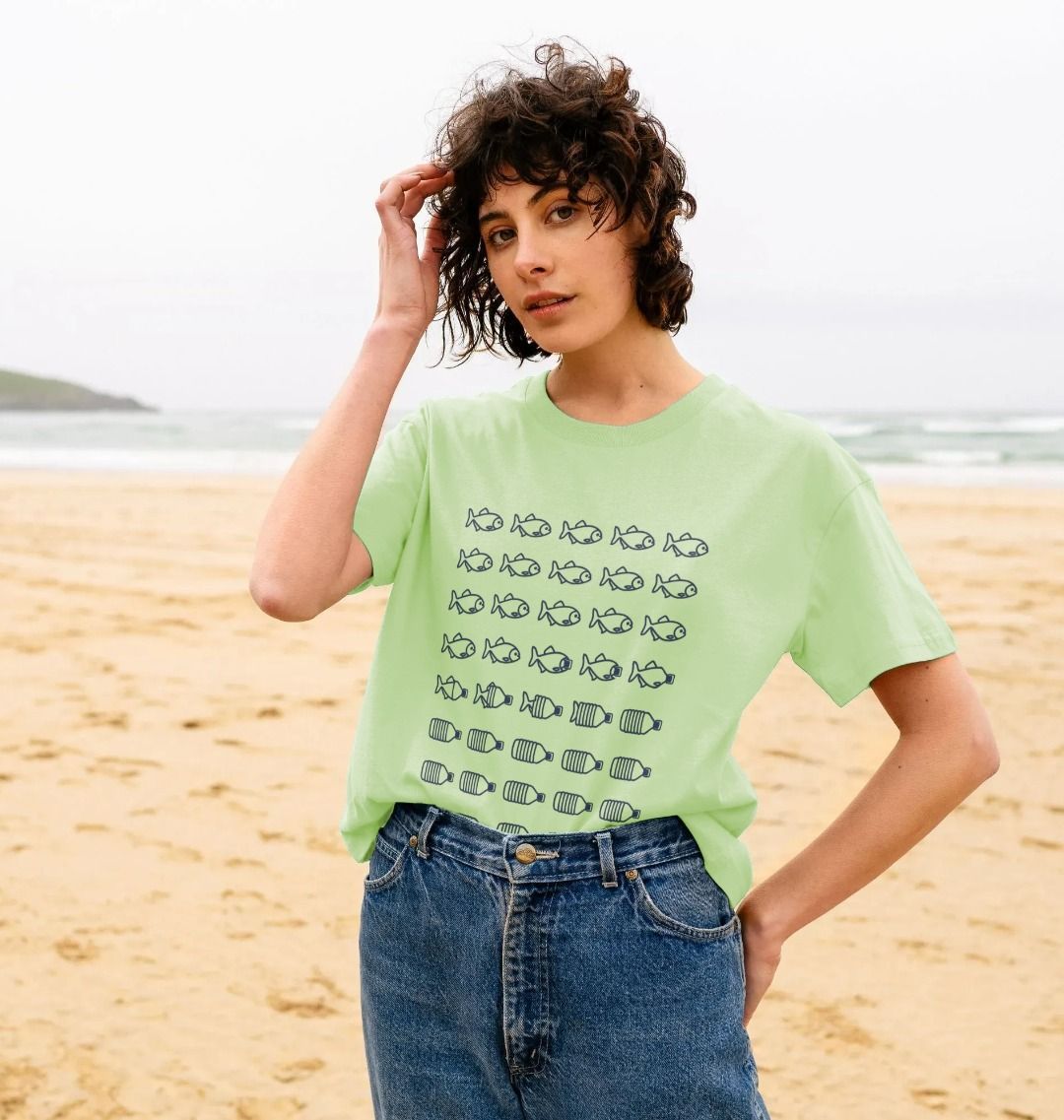 Plastic Free Ocean Tee - Womens - Primavera Marketplace - Primavera Marketplace - 74363310