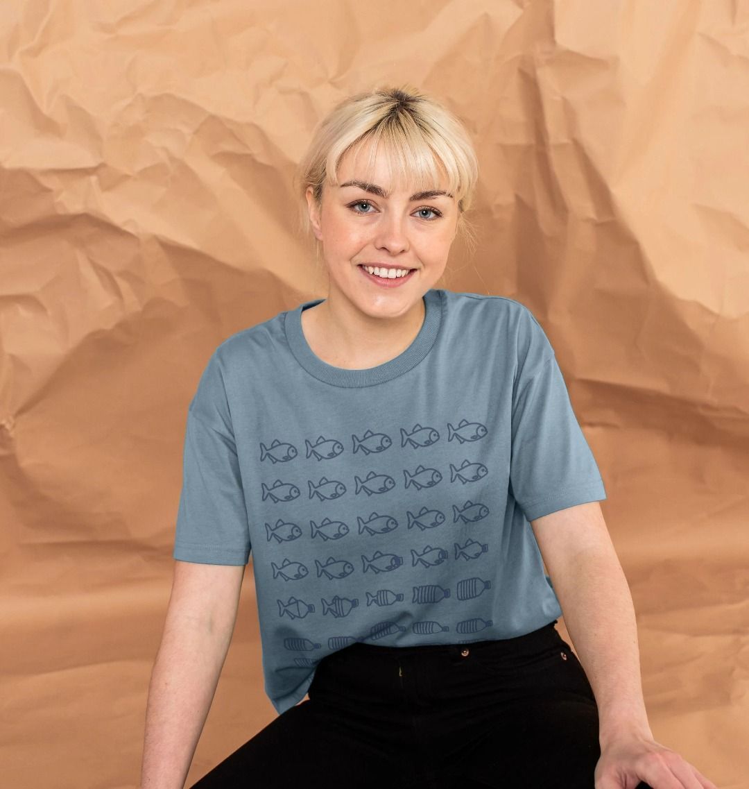 Plastic Free Ocean Tee - Womens - Primavera Marketplace - Primavera Marketplace - 74363311