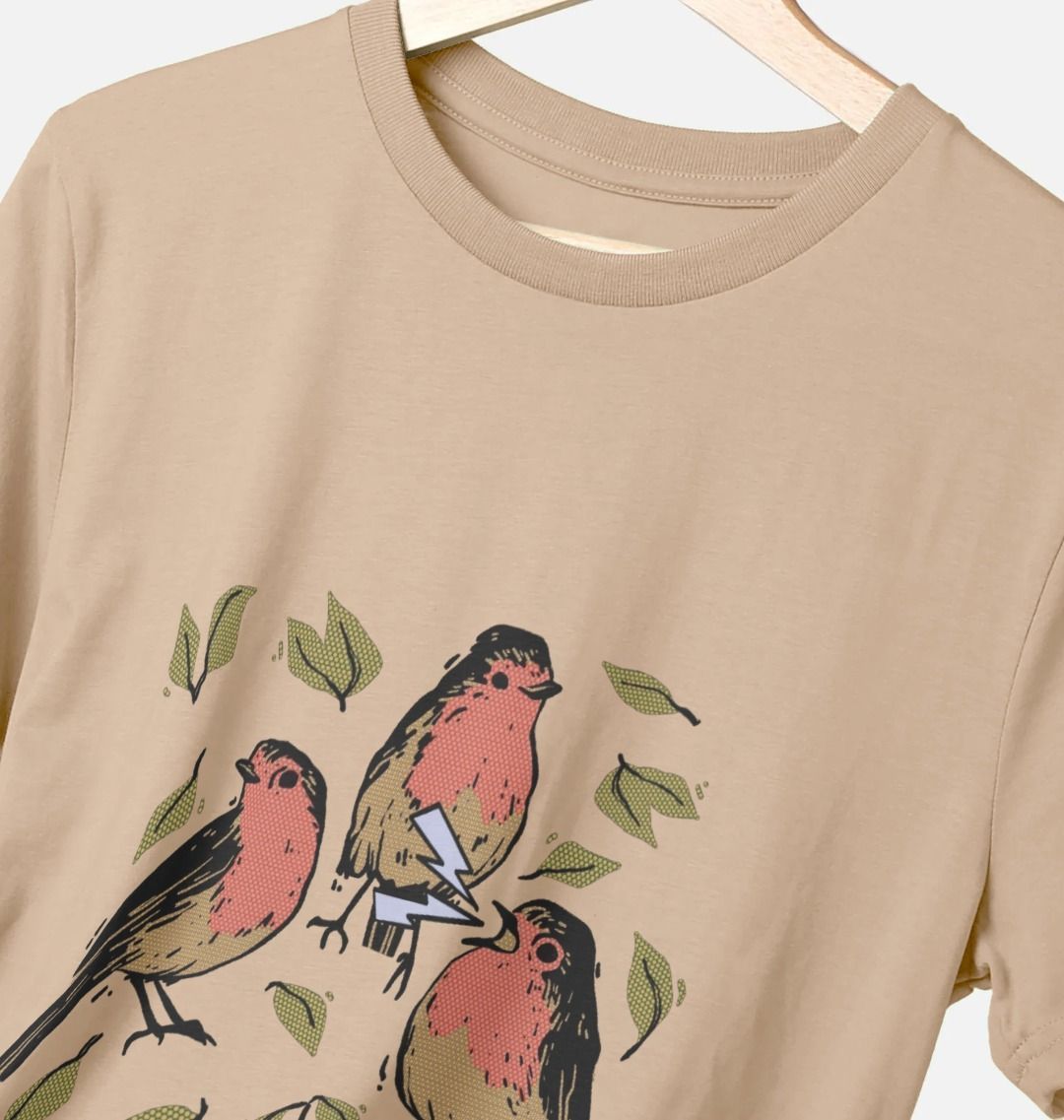 Singing Birds Tee - Adults - Primavera Marketplace - Primavera Marketplace - 68846592
