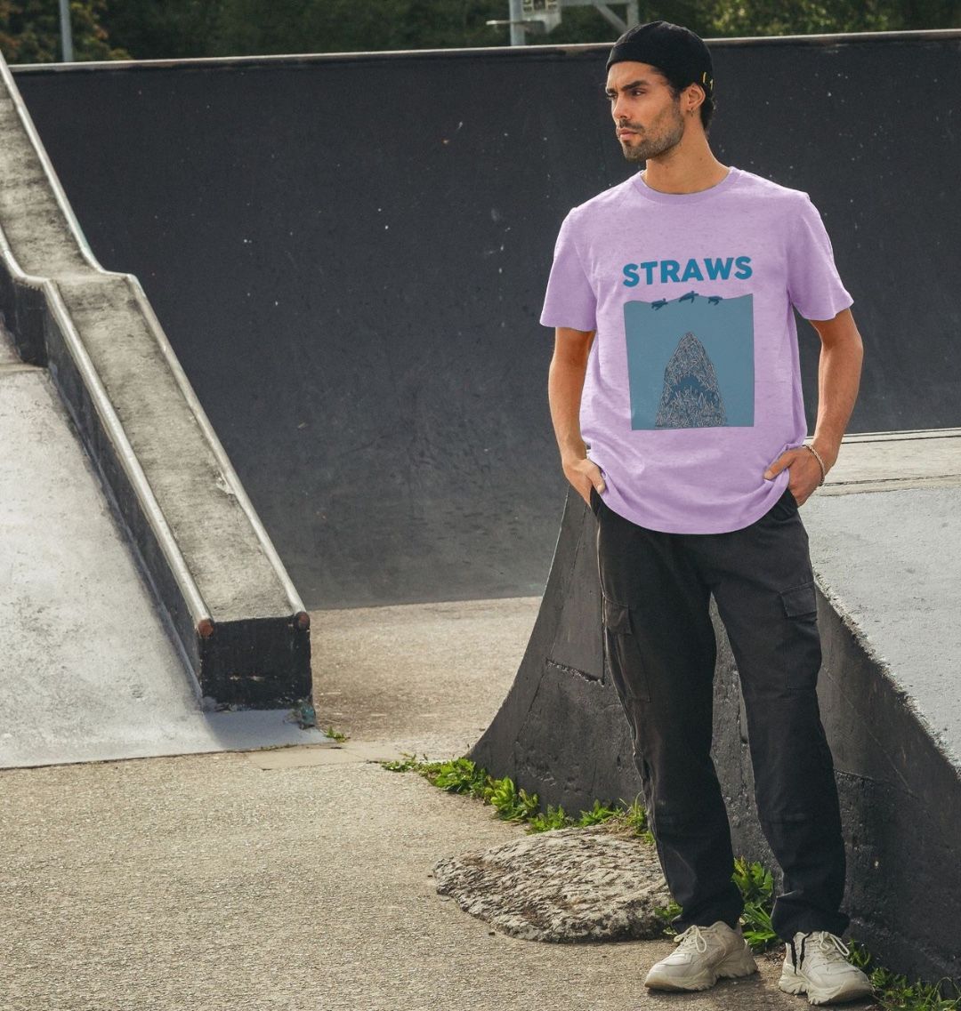 Straws Danger Recycled Tee - Men’s - Primavera Marketplace - Primavera Marketplace - 79902440