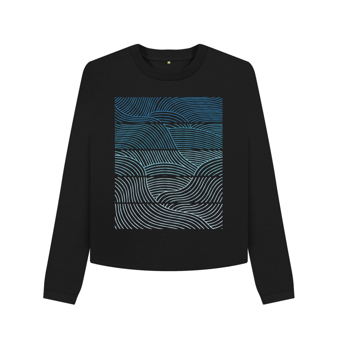 Waves - Women’s Boxy Sweater - Primavera Marketplace - Primavera Marketplace - 79628248