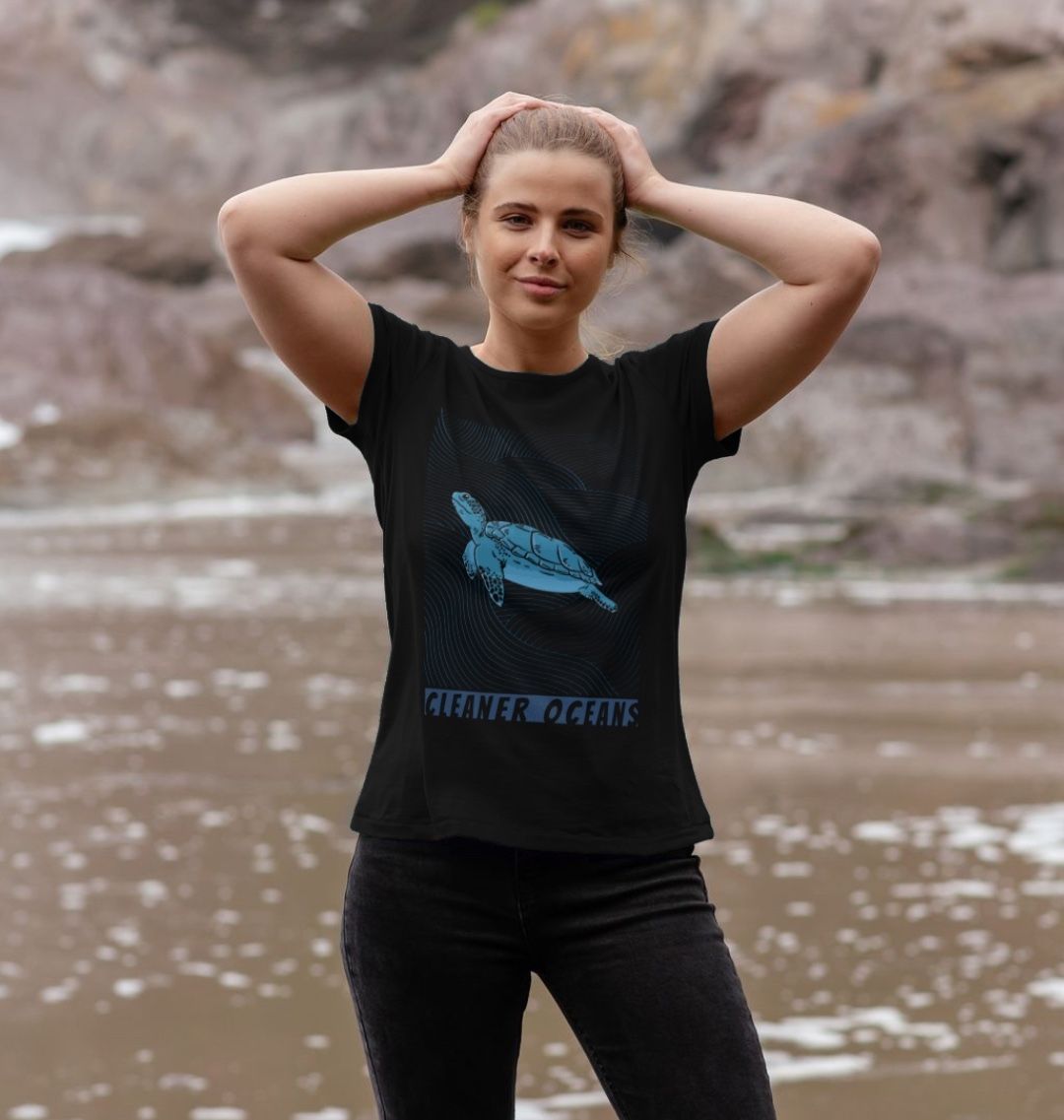 Cleaner Ocean Turtle Tee - Women's - Primavera Marketplace - Primavera Marketplace - 68916683