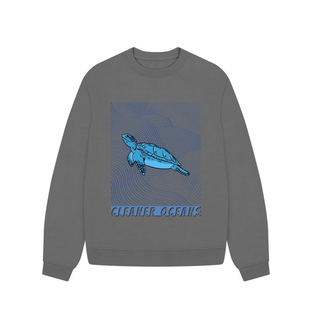 Cleaner Ocean Turtle - Women's Sweater - Primavera Marketplace - Primavera Marketplace - 68933251