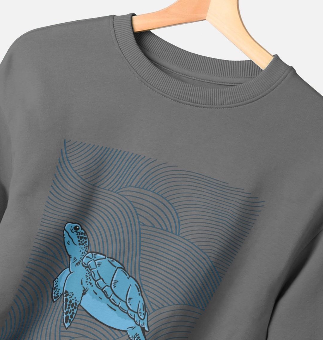 Cleaner Ocean Turtle - Women's Sweater - Primavera Marketplace - Primavera Marketplace - 68933251