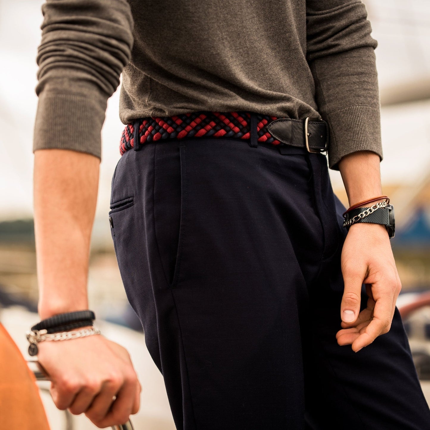 Handmade cruelty - free vegan leather belt - Red Sea - Primavera Marketplace - Seajure - 545210