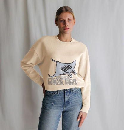 Less plastic more rays - Women’s Sweater - Primavera Marketplace - Primavera Marketplace - 79130744
