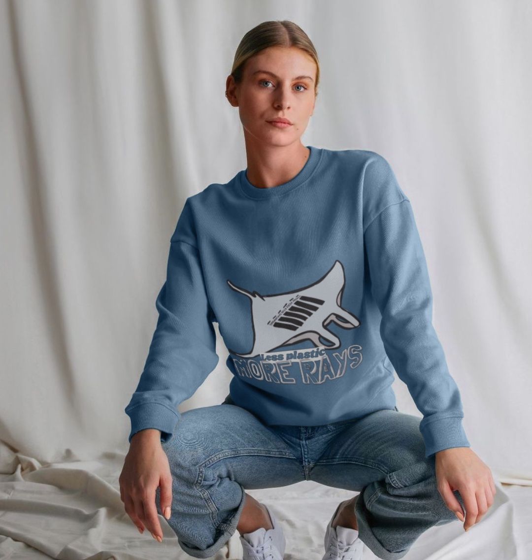 Less plastic more rays - Women’s Sweater - Primavera Marketplace - Primavera Marketplace - 79130746