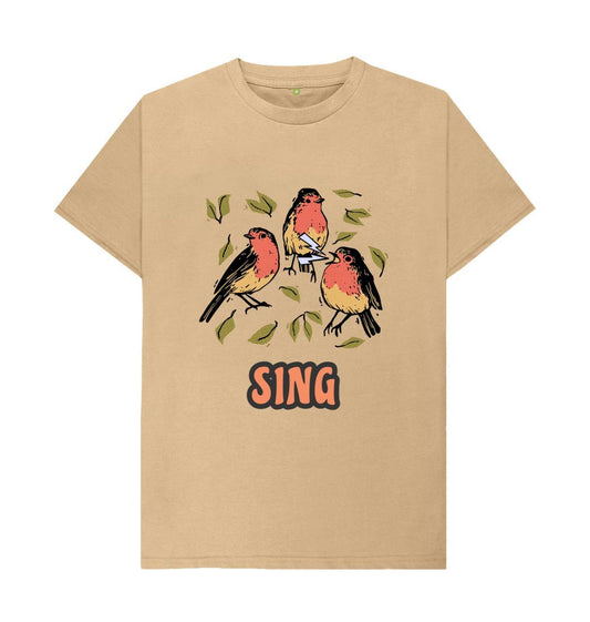 Singing Birds Tee - Adults - Primavera Marketplace - Primavera Marketplace - 68846592