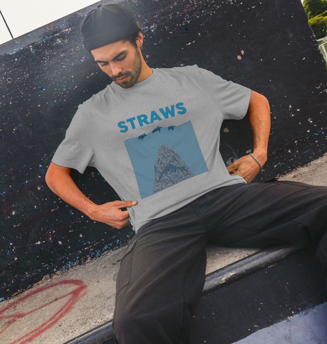 Straws Danger Recycled Tee - Men’s - Primavera Marketplace - Primavera Marketplace - 79902437