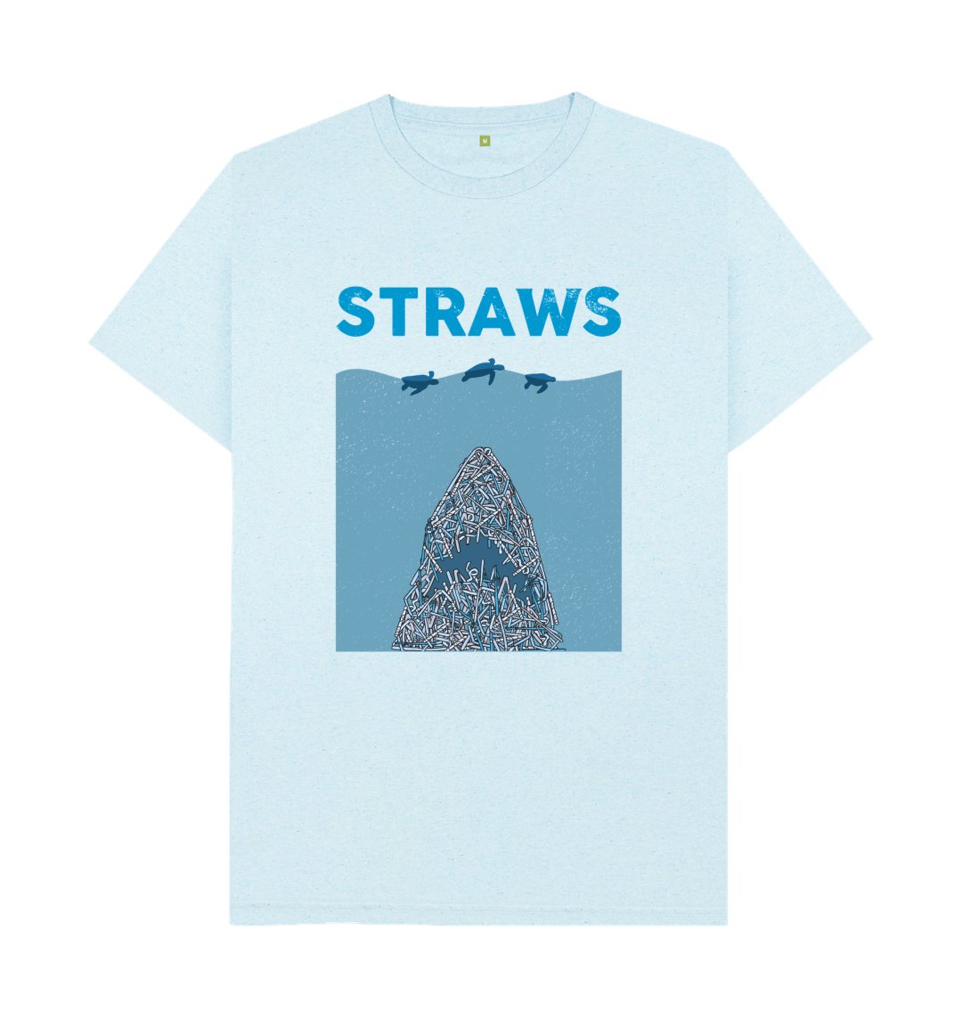 Straws Danger Recycled Tee - Men’s - Primavera Marketplace - Primavera Marketplace - 79902439