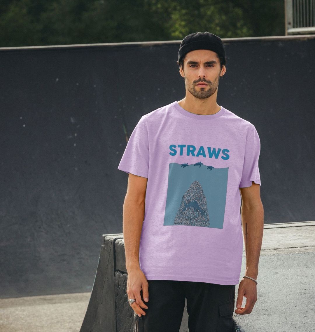 Straws Danger Recycled Tee - Men’s - Primavera Marketplace - Primavera Marketplace - 79902440